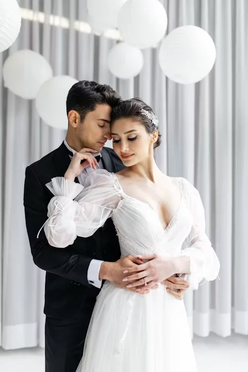 Black & white black white wedding 03