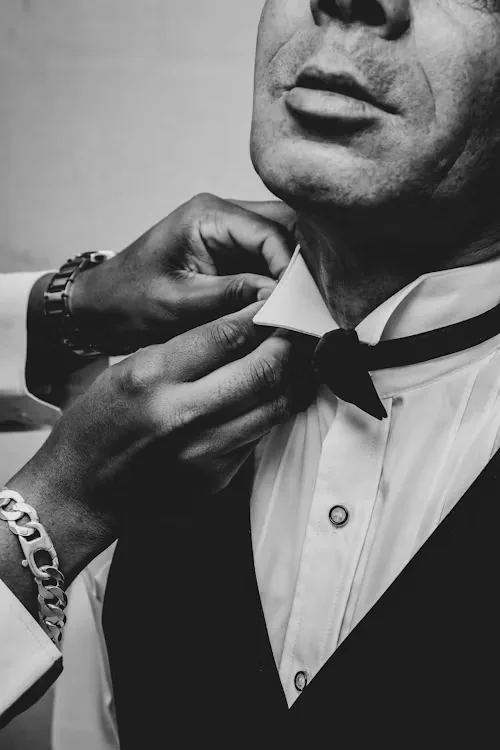 Black & white black white wedding 14