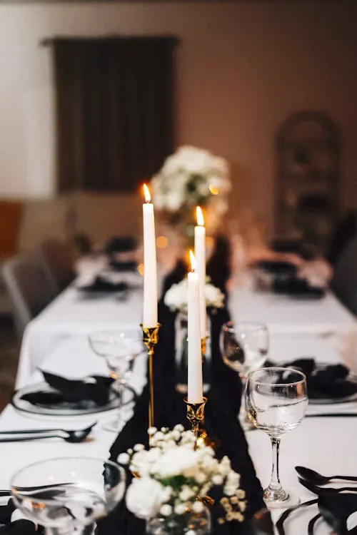 Black & white black white wedding 16
