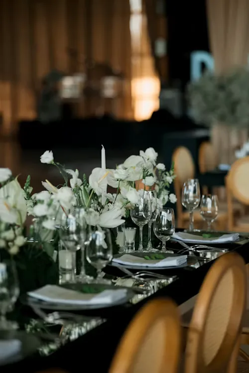 Black & white black white wedding 17