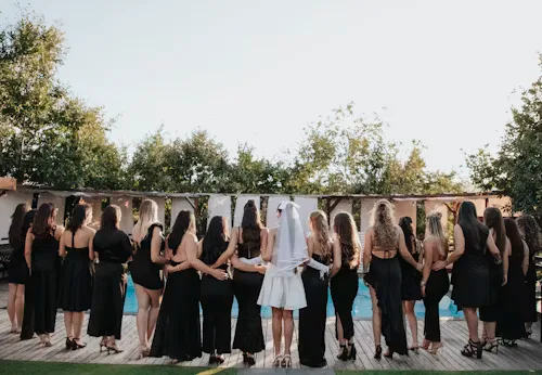 Black & white black white wedding 18