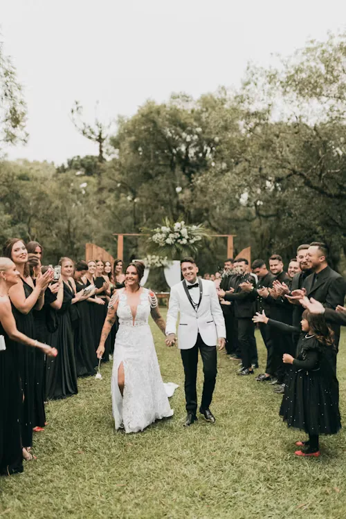 Black & white black white wedding 19