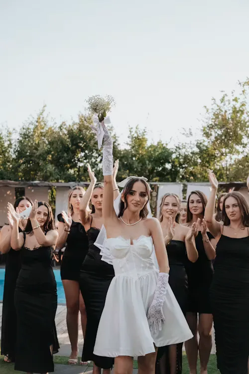 Black & white black white wedding 27
