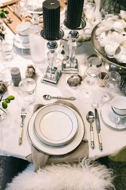 Black & white black white wedding 29