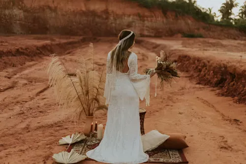 Boho neutral wedding 06