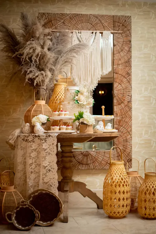 Boho neutral wedding 16