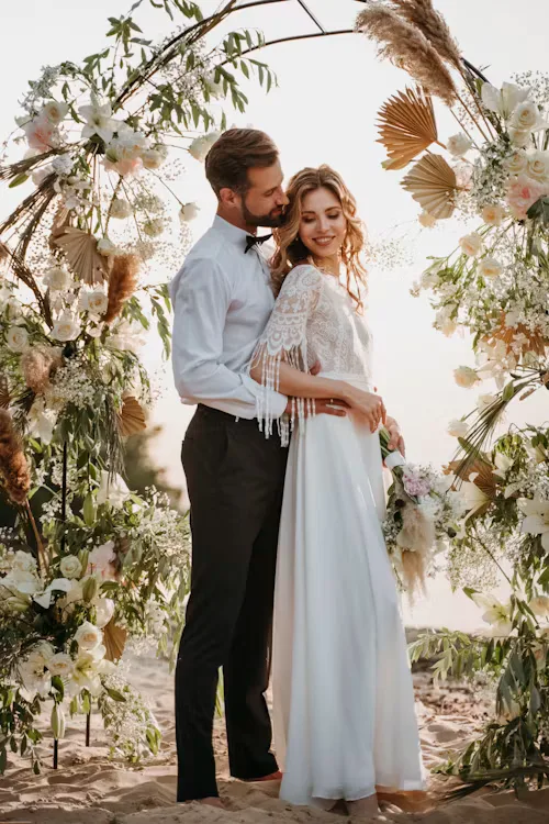 Boho neutral wedding 18